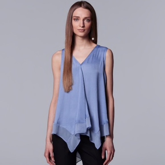 Simply Vera Vera Wang Tops - SIMPLY VERA VERA WANG Purple Handkerchief Top M